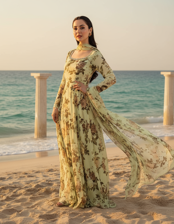 Premium Silk Fabric 2-Piece Unstitched Suit for Women