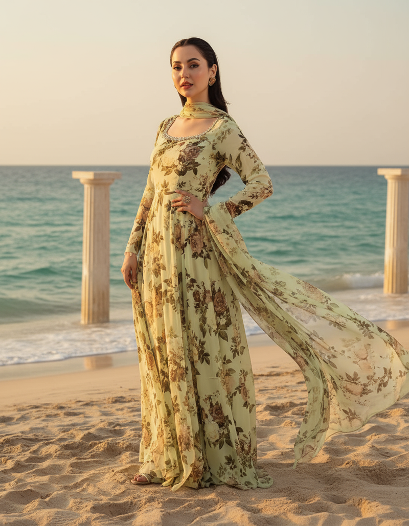 Premium Silk Fabric 2-Piece Unstitched Suit for Women