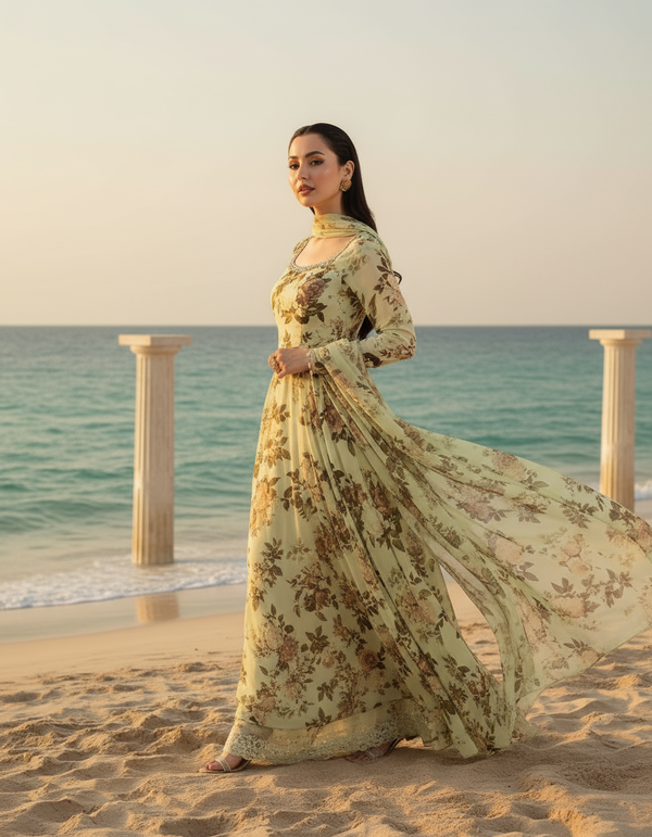 Premium Silk Fabric 2-Piece Unstitched Suit for Women
