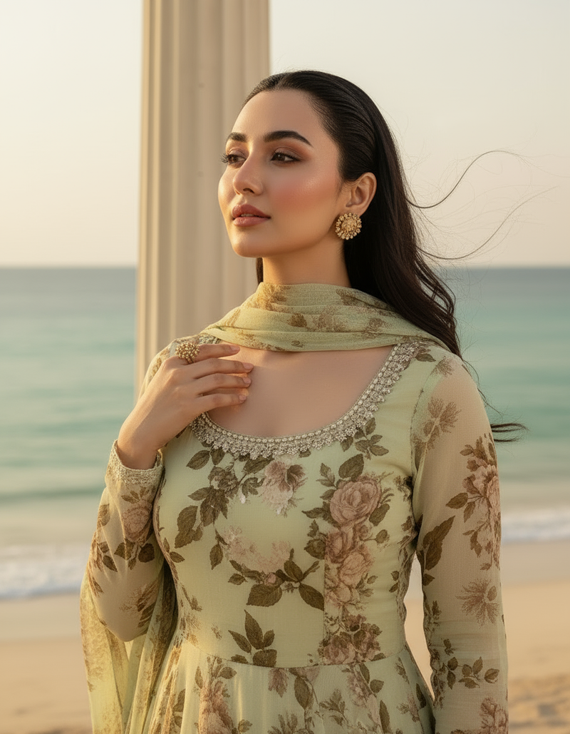 Premium Silk Fabric 2-Piece Unstitched Suit for Women