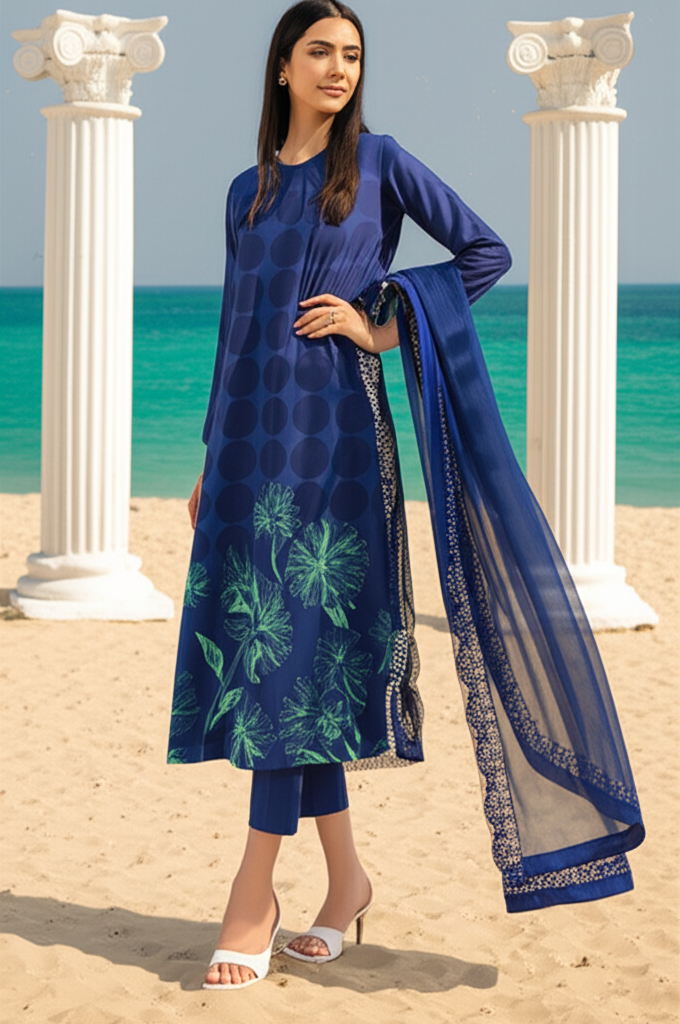 Premium Silk Fabric 2-Piece Unstitched Suit for Women