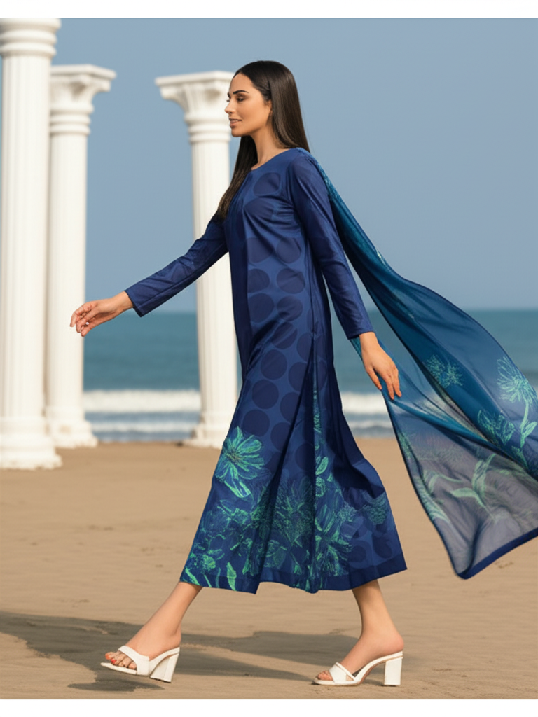 Premium Silk Fabric 2-Piece Unstitched Suit for Women