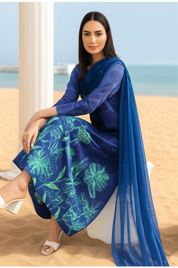 Premium Silk Fabric 2-Piece Unstitched Suit for Women