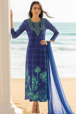 Premium Silk Fabric 2-Piece Unstitched Suit for Women