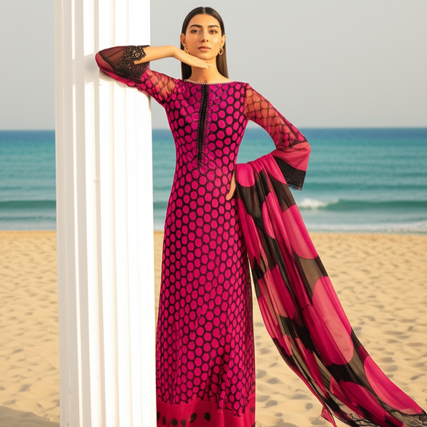 Premium Silk Fabric 2-Piece Unstitched Suit for Women