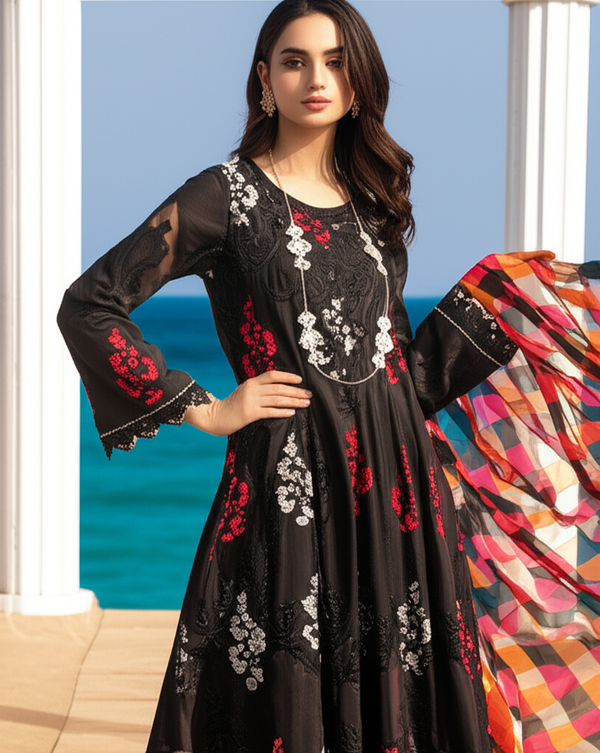 Premium Silk Fabric 2-Piece Unstitched Suit for Women