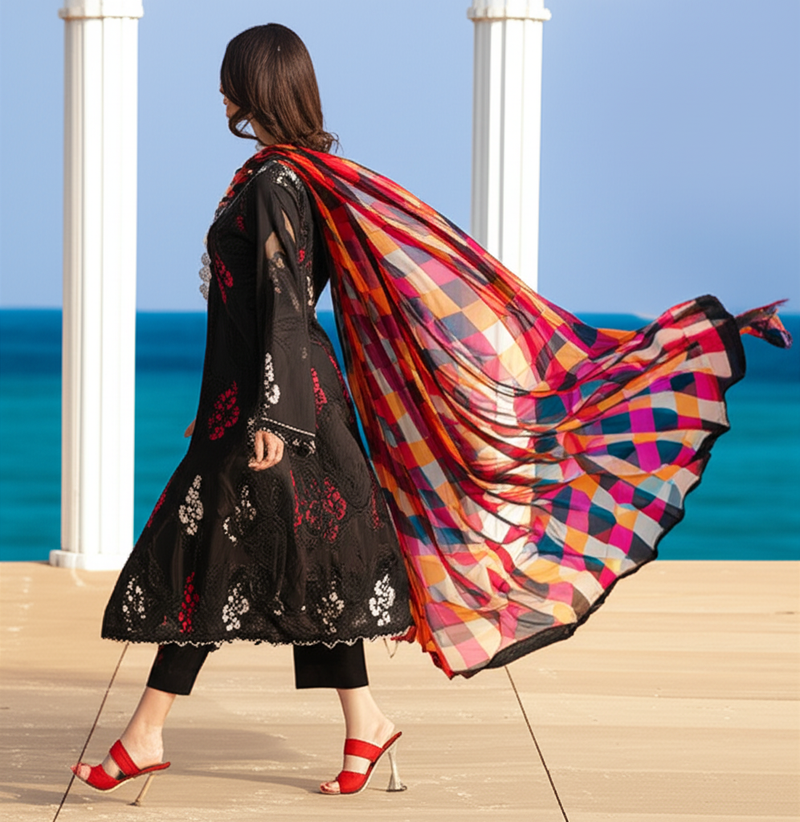 Premium Silk Fabric 2-Piece Unstitched Suit for Women