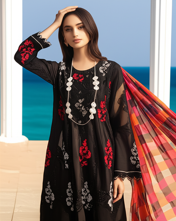 Premium Silk Fabric 2-Piece Unstitched Suit for Women