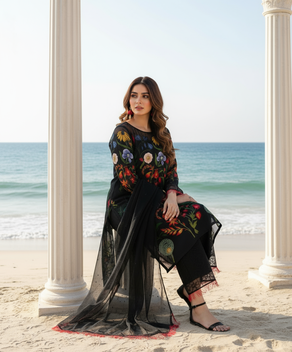 Premium Fabric 2-Piece Unstitched Suit for Women