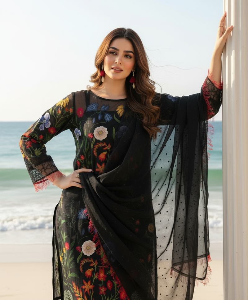 Premium Fabric 2-Piece Unstitched Suit for Women