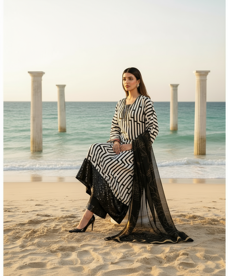 Premium Fabric 2-Piece Unstitched Suit for Women