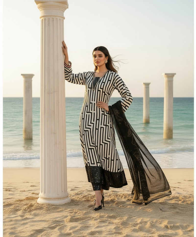Premium Fabric 2-Piece Unstitched Suit for Women