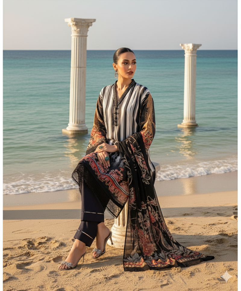Premium Fabric 2-Piece Unstitched Suit for Women