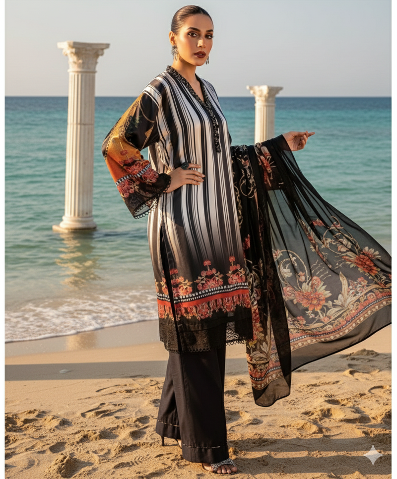 Premium Fabric 2-Piece Unstitched Suit for Women