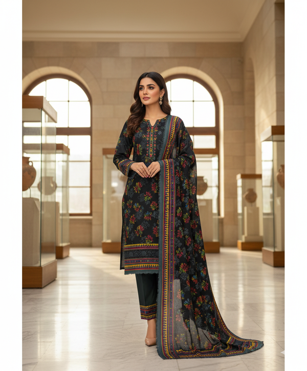 Elegant Khaddar 3-Piece Suits