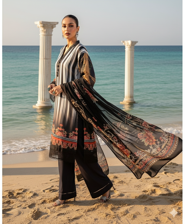 Premium Fabric 2-Piece Unstitched Suit for Women