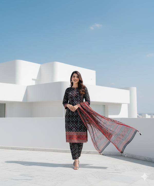 3 Piece Premium Khaddar Suit