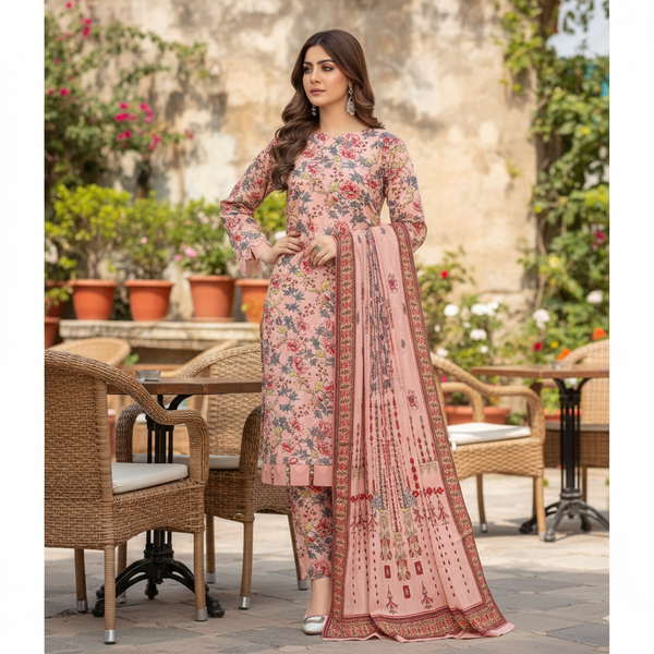 Elegant Khaddar 3-Piece Suits