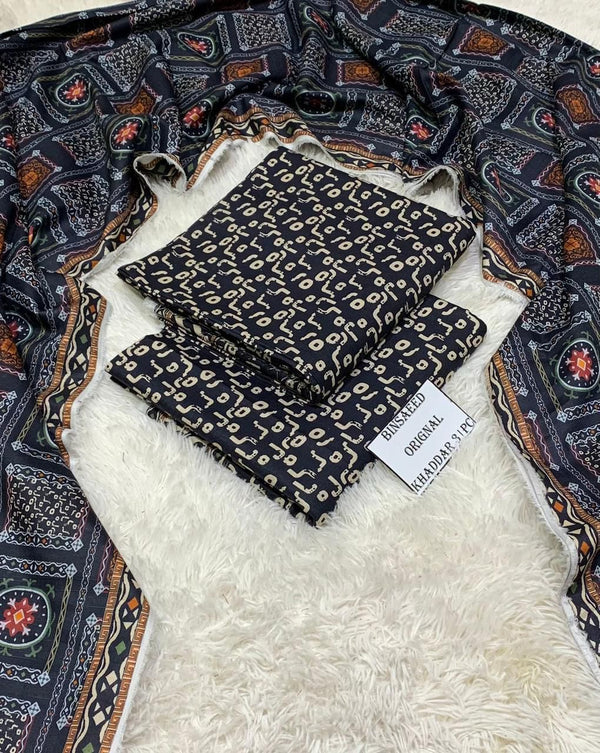 3 Piece Premium Khaddar Suit