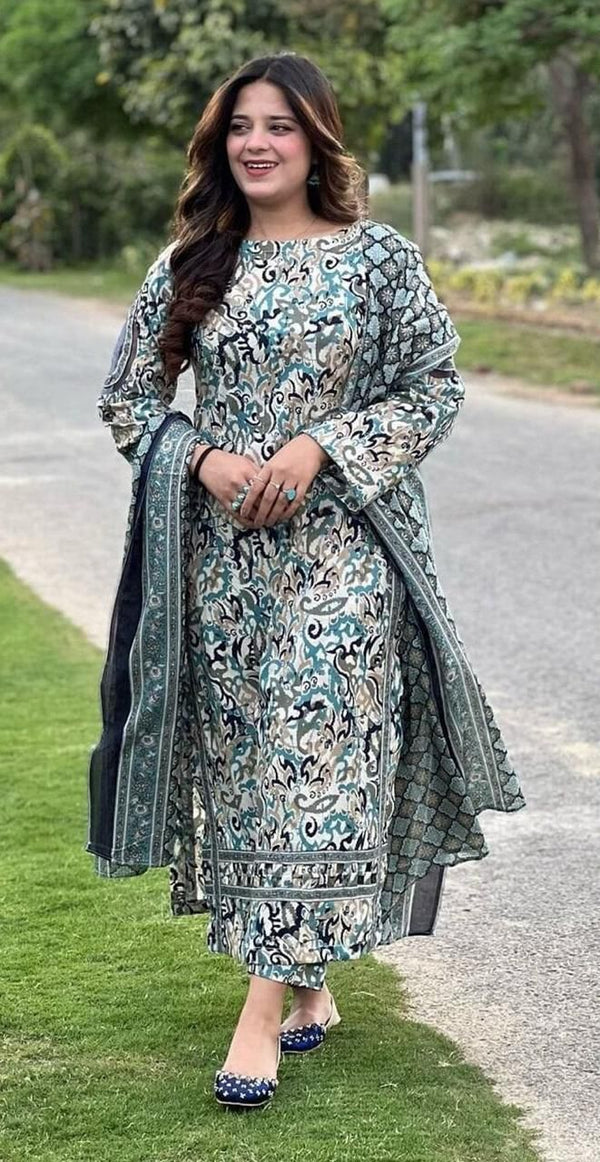 3 Piece Premium Khaddar Suit