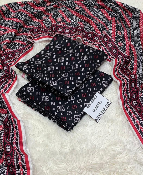 3 Piece Premium Khaddar Suit