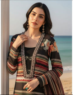 Premium Fabric 2-Piece Unstitched Suit for Women