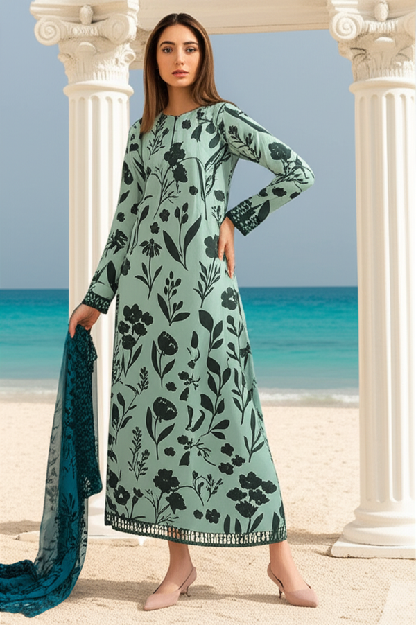 Premium Silk Fabric 2-Piece Unstitched Suit for Women