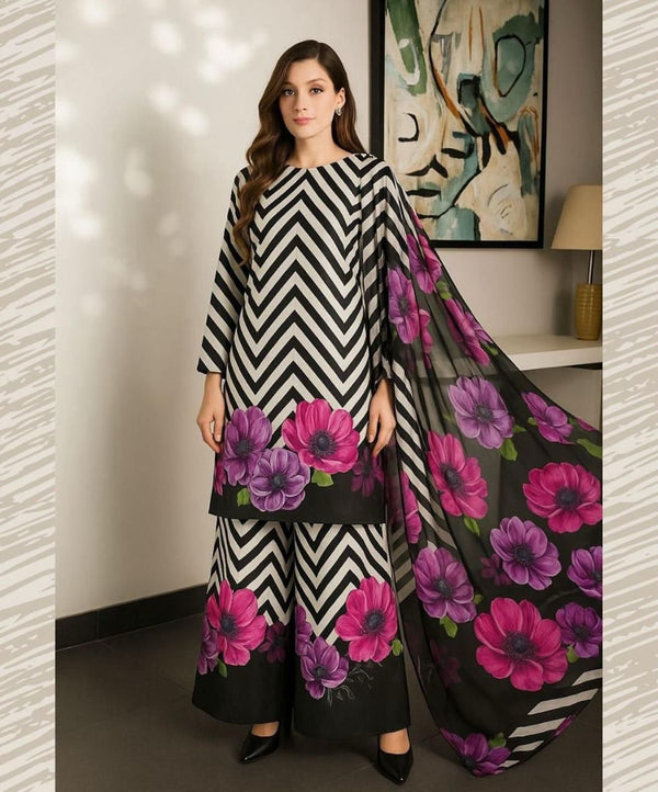 3 Piece Premium Khaddar Suit
