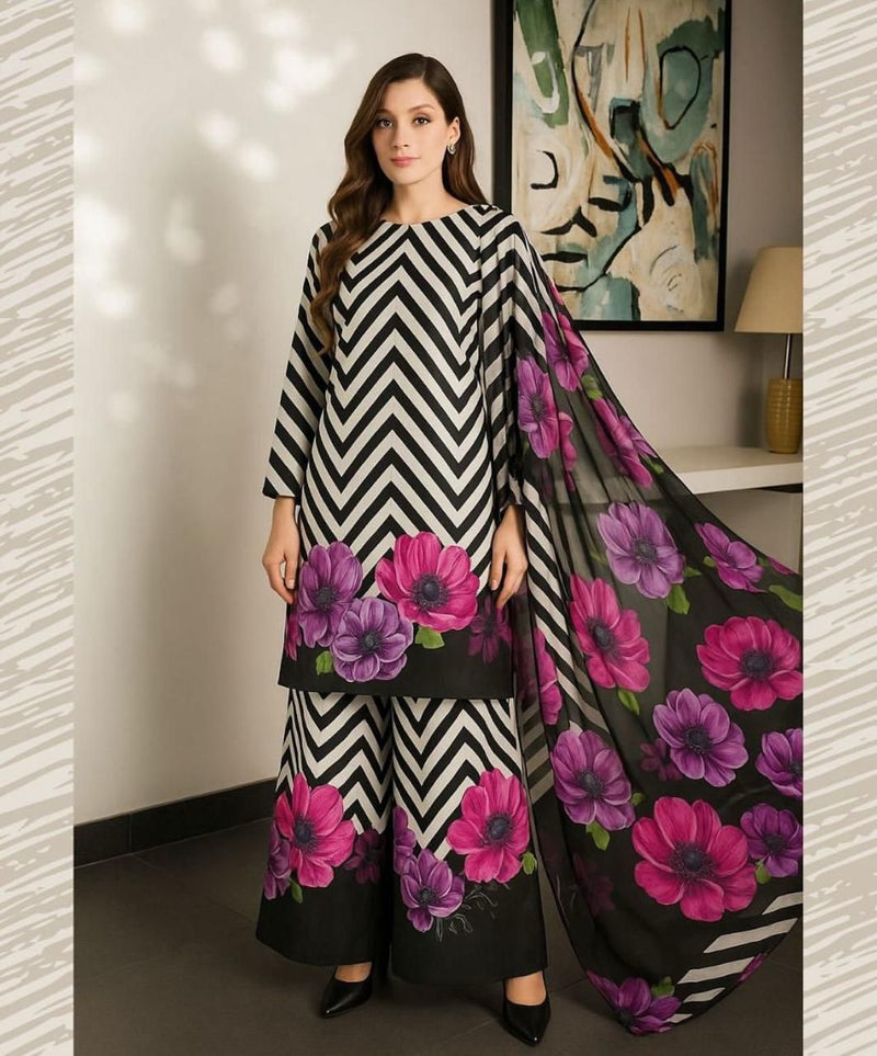 3 Piece Premium Khaddar Suit