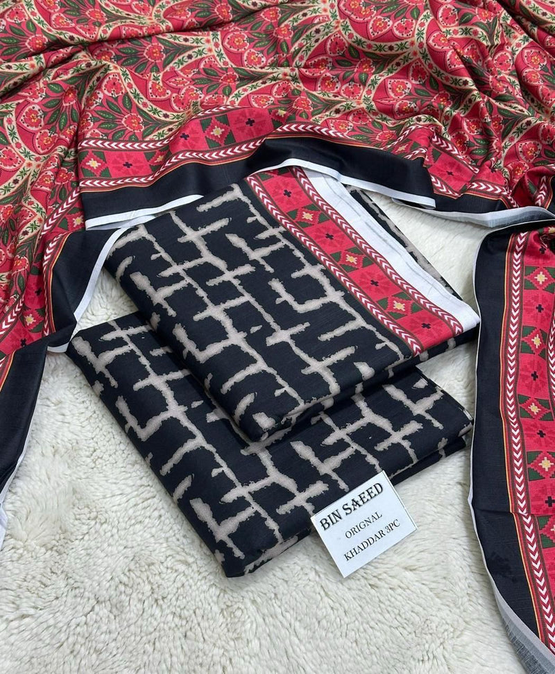 3 Piece Premium Khaddar Suit